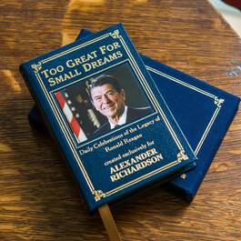 Personalized Leather Book Honoring President Ronald Reagan 5617 2